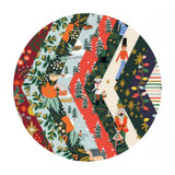 Poinsettia in Evergreen Metallic Cotton - Holiday Classics by Rifle Paper Co. - Cotton + Steel Fabrics