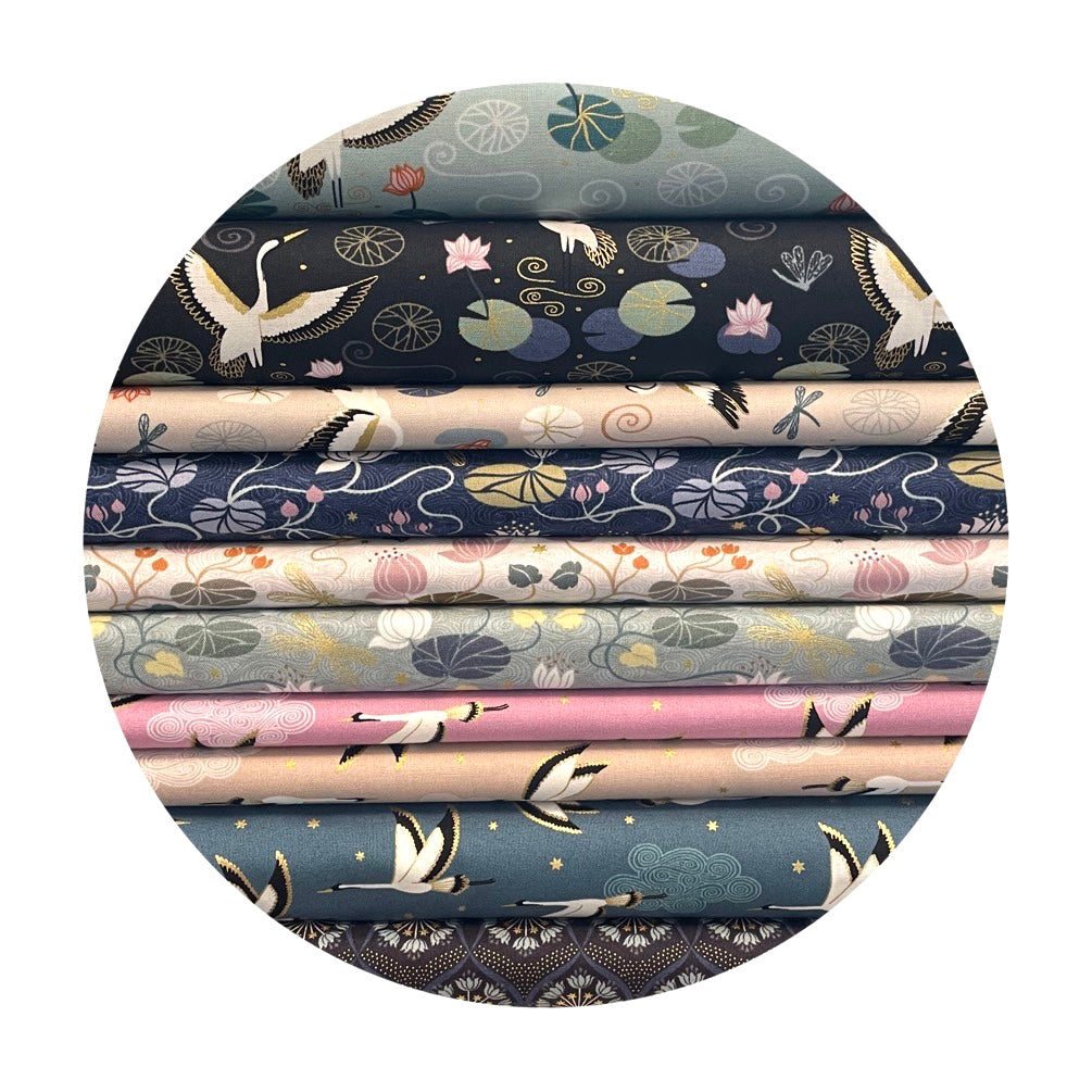 10 Piece Half Meter Bundle - Jardin de Lis Collection - Lewis & Irene Fabrics