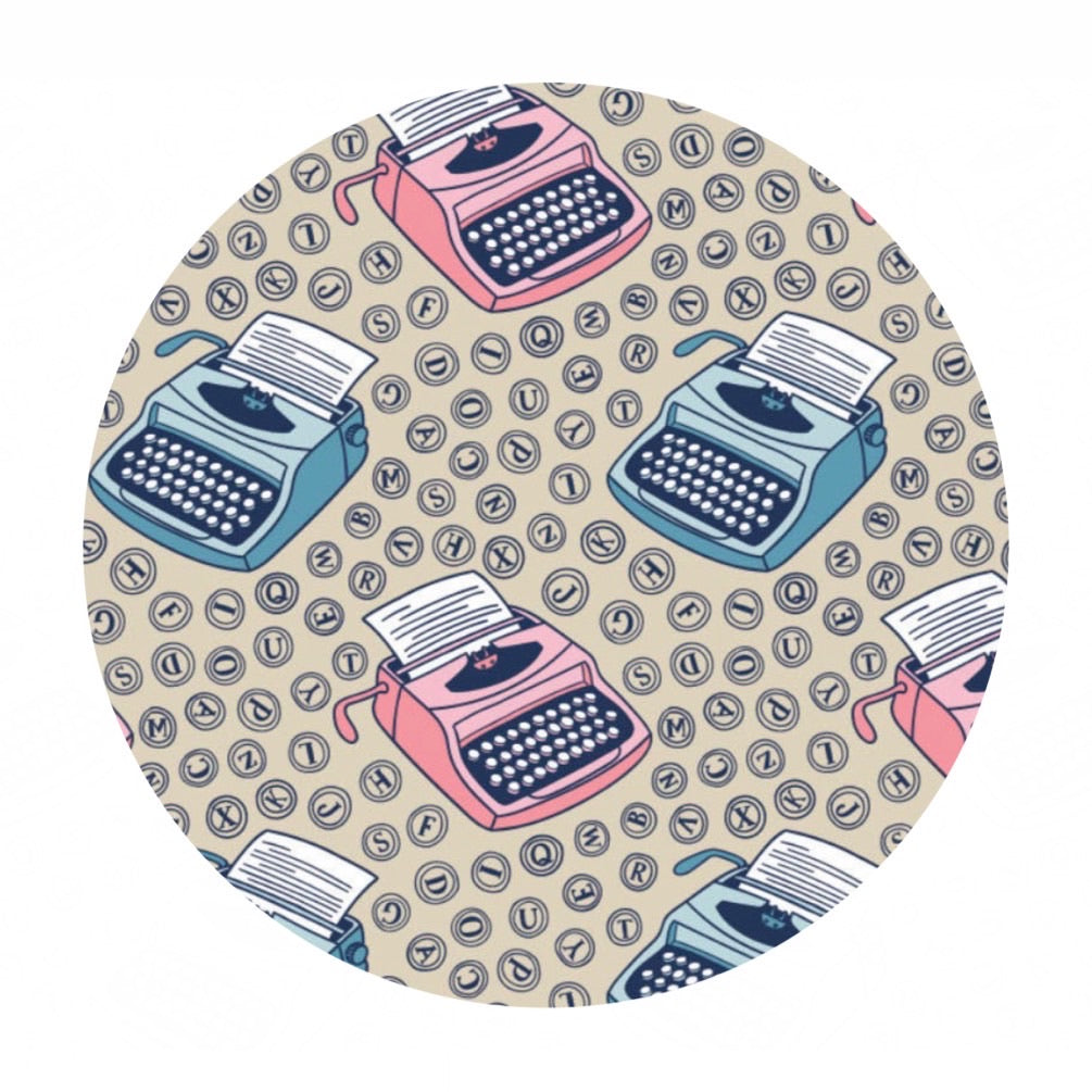 1 meter left! - Typewriters in Cream - Literary Collection - Camelot Fabrics