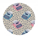 4 meters left! - Typewriters in Cream - Literary Collection - Camelot Fabrics