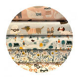 1 meter left! - Glasses in White - Vanity Fur Collection - Dear Stella Fabrics