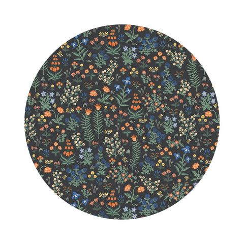 Menagerie Garden in Black Cotton - Camont Collection by Rifle Paper Co. - Cotton + Steel Fabrics