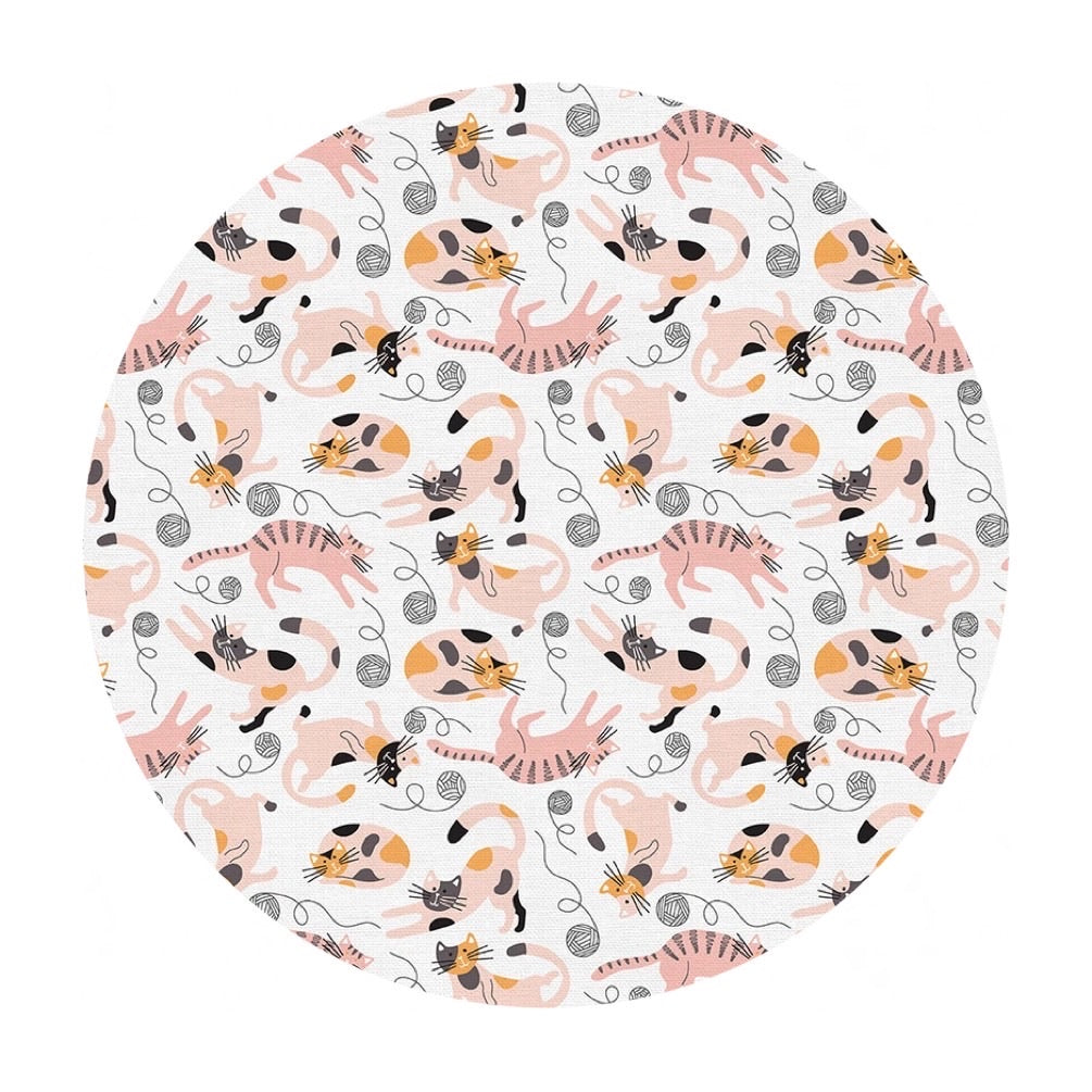Cats in White - Tails & Whiskers Collection - Paintbrush Studio Fabrics