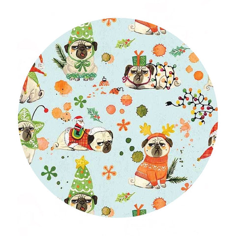 Re-stock! Bah Hum-Pug - Bah Hum-Pug Collection - Dear Stella Fabrics