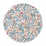 Arts & Crafts Floral with Copper Metallic on Cream - Wintertide Collection - Lewis & Irene Fabrics