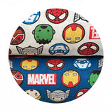 Faces & Logos in White -  Marvel Kawaii 2 Collection - Camelot Fabrics