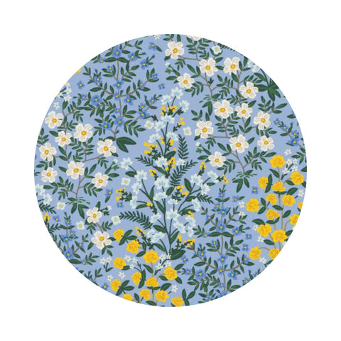 Wildwood Garden in Blue Canvas - Camont Collection by Rifle Paper Co. - Cotton + Steel Fabrics