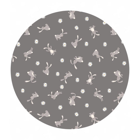 Bunnies on Gray - Bunny Hop Collection - Lewis & Irene Fabrics