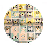 Playful Animal Block in Yellow Flannel - Printed Flannel Collection - Camelot Fabrics