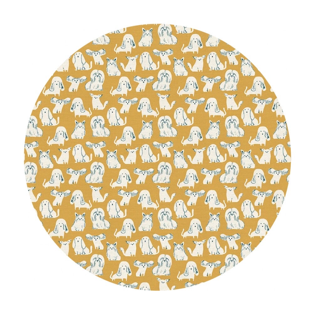 Dog Breeds in Yellow - Best in Show Collection - Paintbrush Studio Fabrics