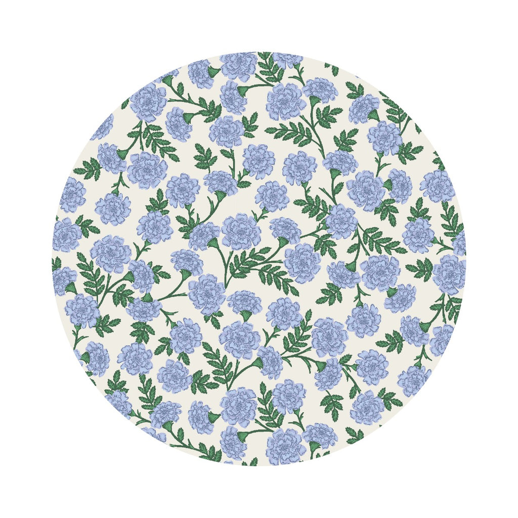 2 meters left! - Dianthus in Blue - Bramble by Rifle Paper Co. - Cotton + Steel Fabrics