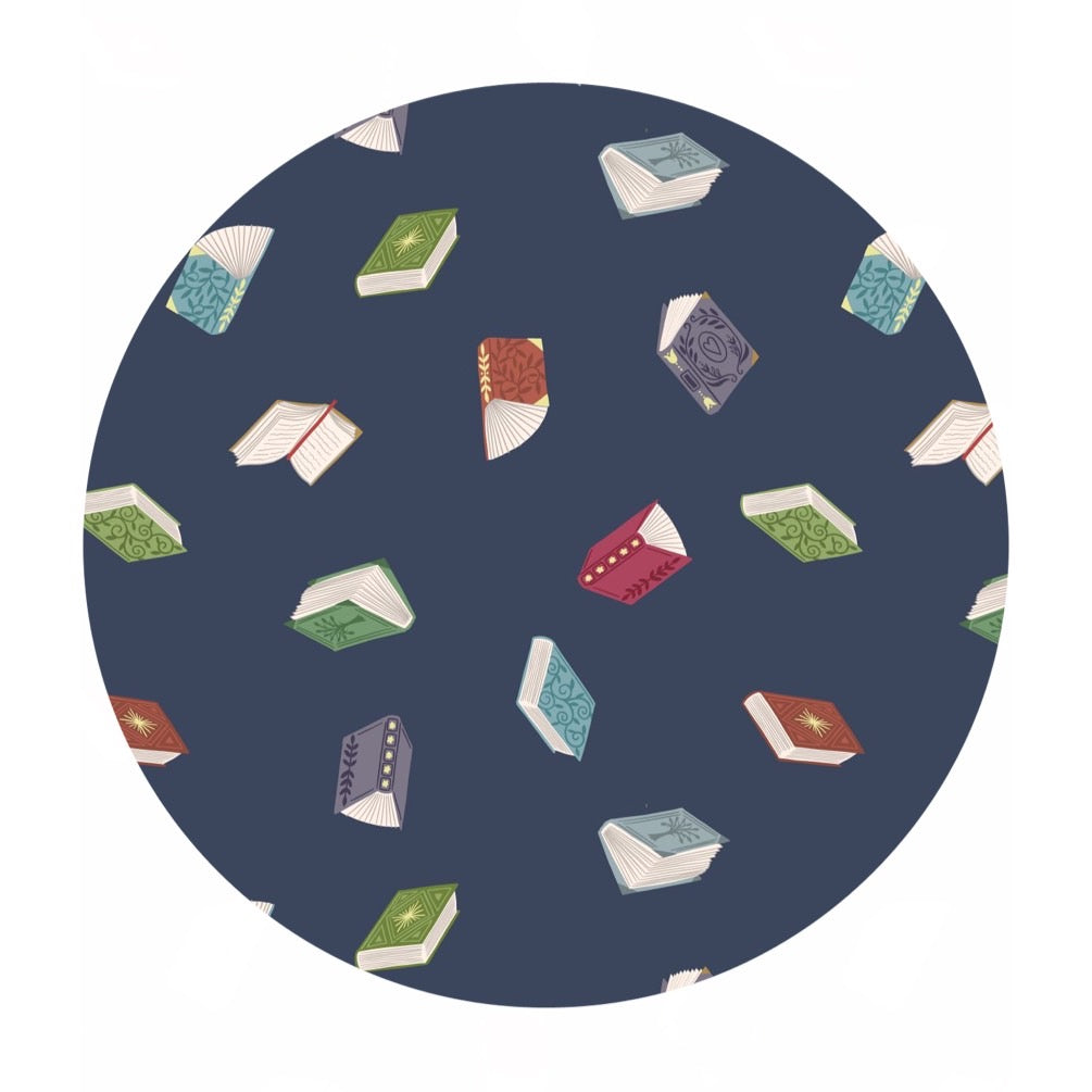 Books on Dark Blue - Bookworm Collection - Lewis & Irene Fabrics β Pins ...