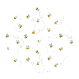 1.5 meters left! - Busy Bees in White - Meant to Bee Collection - Dear Stella Fabrics