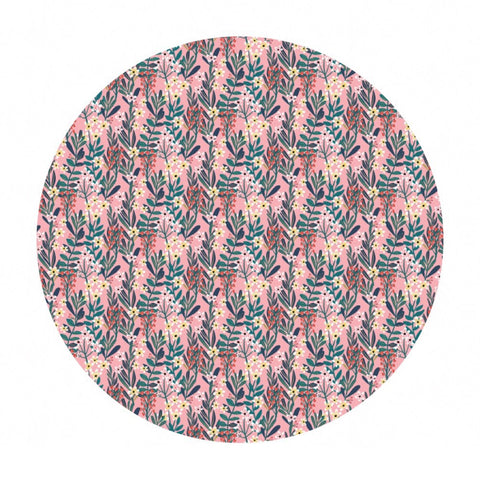 1.5 meters left! - Hanna in Pale Pink - Floral Pets Collection - Blend Fabrics