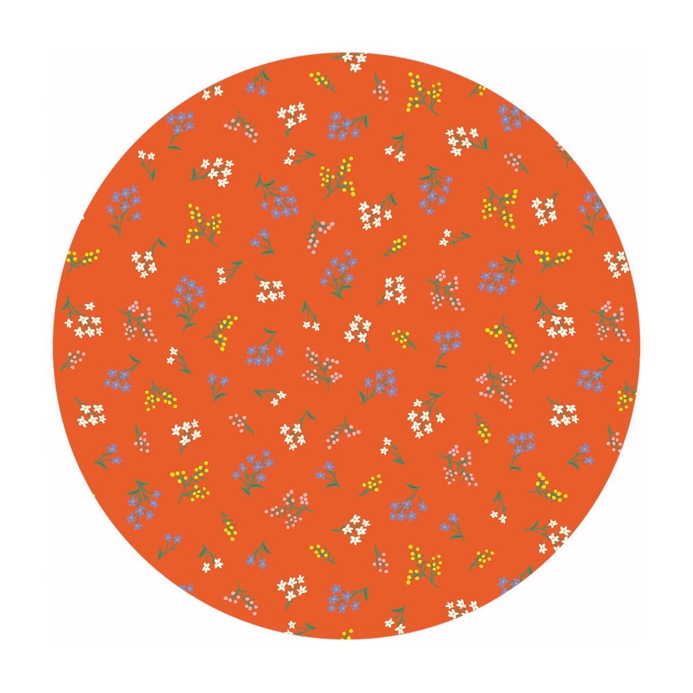 Petites Fleurs Cotton in Rifle Red - Strawberry Fields by Rifle Paper Co. - Cotton + Steel Fabrics