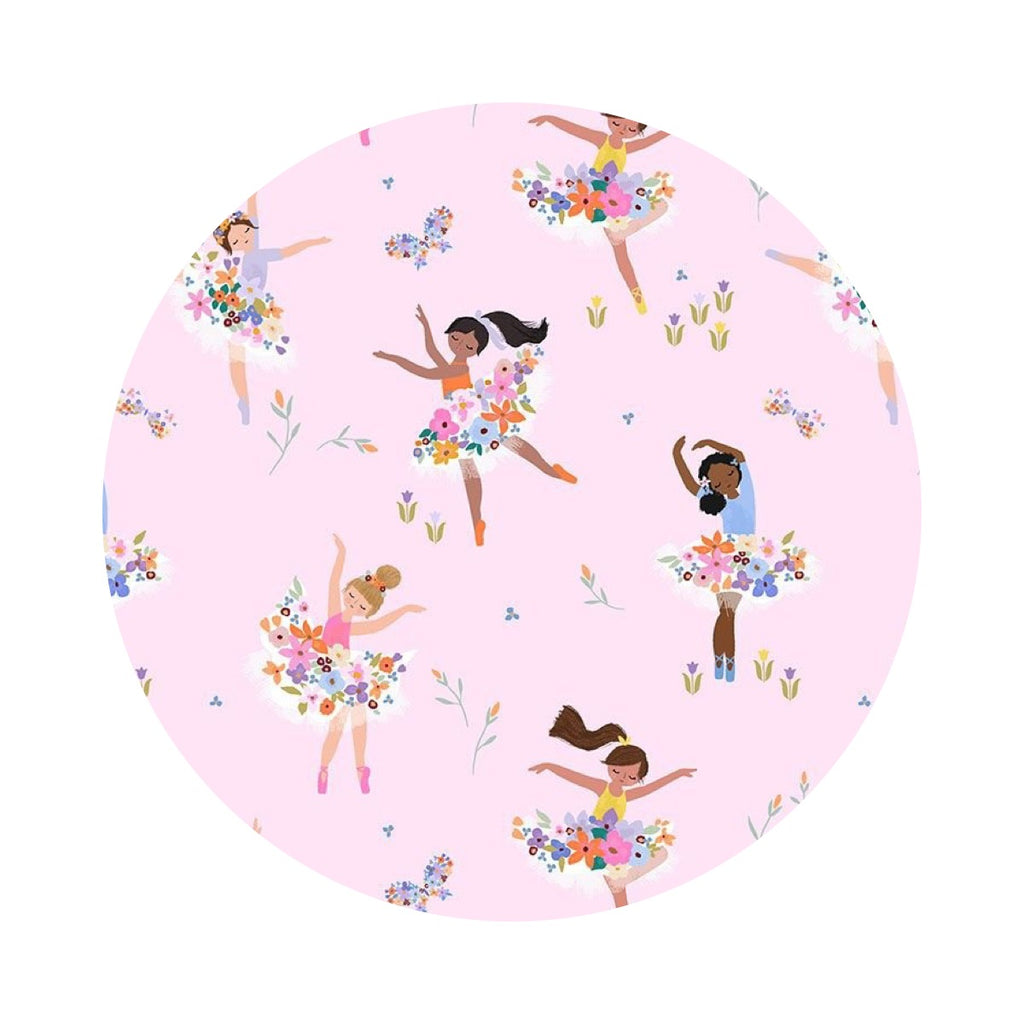 1.5 meters left! - Tutu Much Attitude in Pink - Tutu Much Attidude Collection - Dear Stella Fabrics