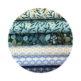 2.5 meters left! - Emma in Light Blue Cotton with Metallic - Vintage Garden by Rifle Paper Co. - Cotton + Steel Fabrics