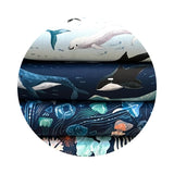 2 meters left! - Whales in Patriot - Illuminary Collection - Dear Stella Fabrics