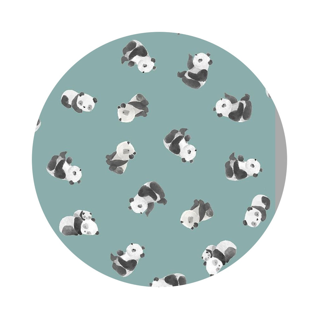 3.5 meters left! - It's a Pandastic Life in Lago- Panda Monium Collection - Dear Stella Fabrics