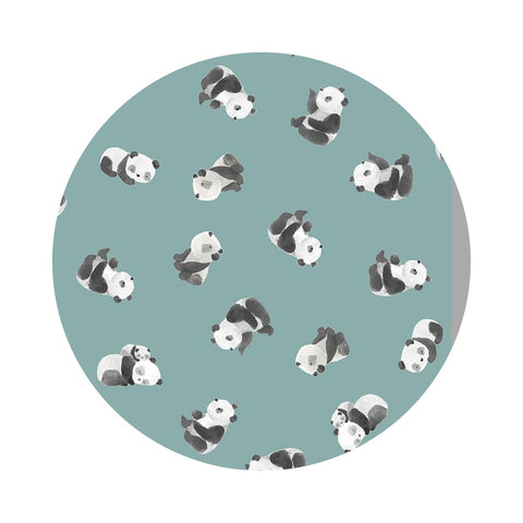 3.5 meters left! - It's a Pandastic Life in Lago- Panda Monium Collection - Dear Stella Fabrics