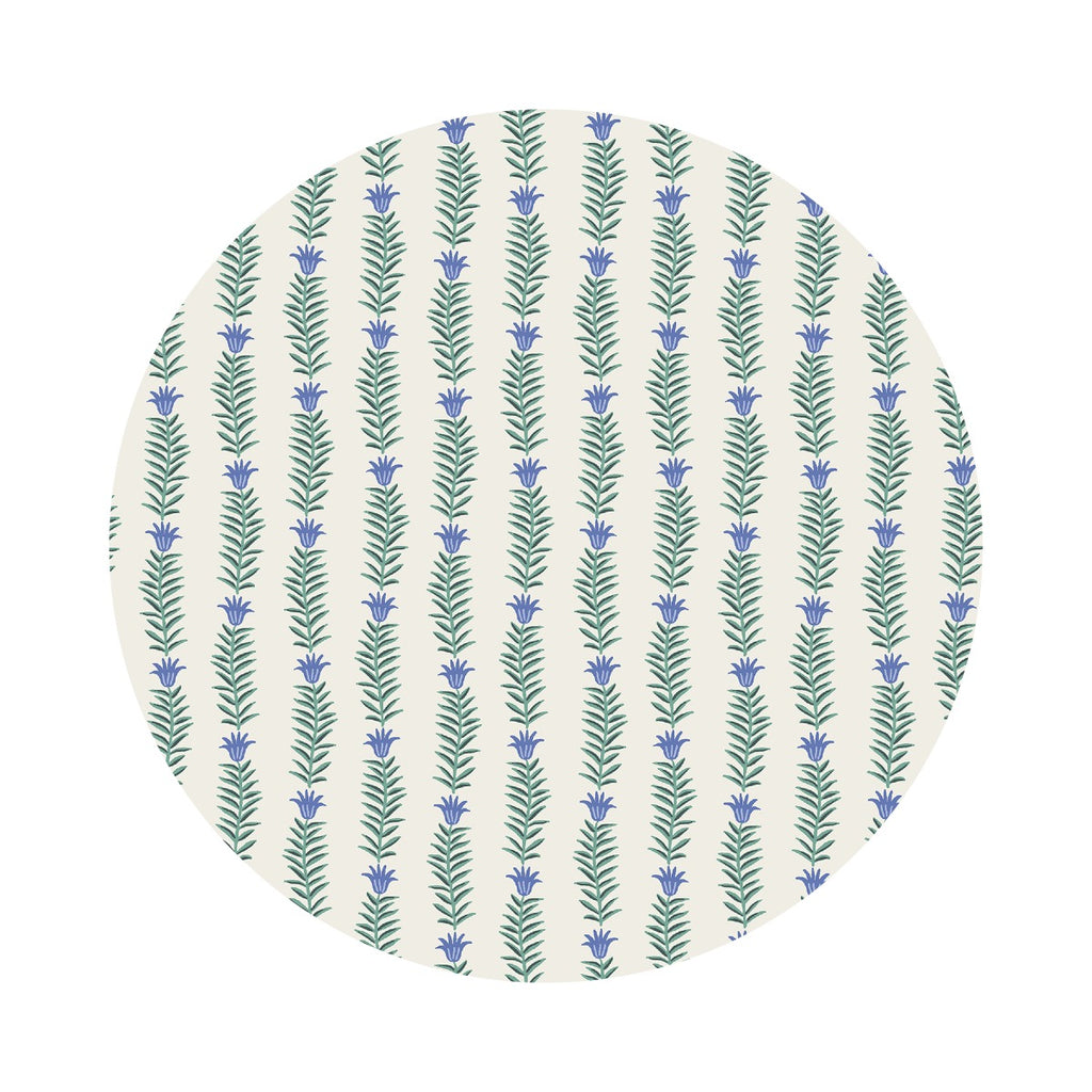 Eden in Blue on Cream Cotton - Camont Collection by Rifle Paper Co. - Cotton + Steel Fabrics