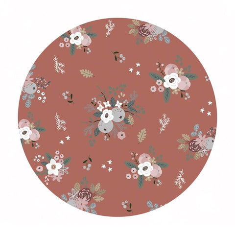 Floral in Redwood - Warm Wishes Collection - Riley Blake Designs