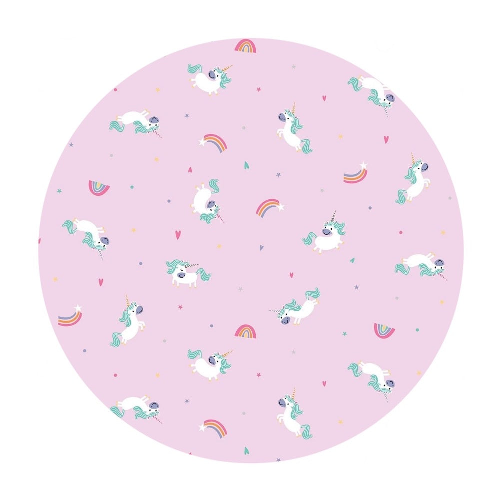 1.5 meters left! - Unicorn Toss in Pink - Unicorn Kingdom Collection - Riley Blake Designs